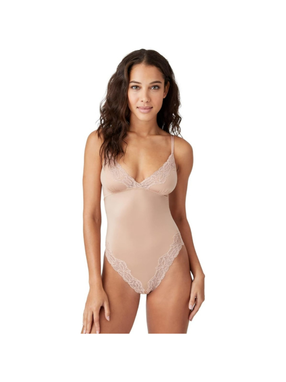 b.tempt'd by Wacoal Women's Extra Large Beige Lace & Thong Bodysuit NWT